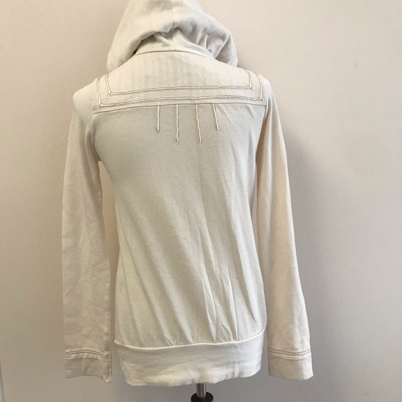 MARC JACOBS STRIPED CREAM ZIPPER HOODIE SWEATSHIRT - Picture 5 of 8